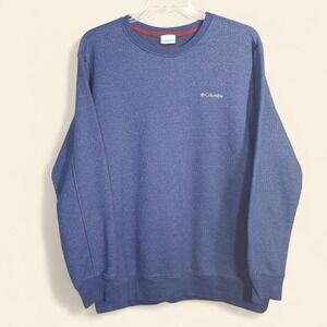 Columbia Pullover Men's Sweater Blue With Logo Size XXL Crew‎ Neck Comfortable